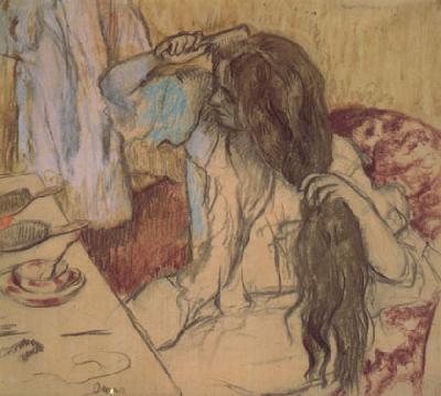 Edgar Degas Woman at Her Toilette (mk05) oil painting image